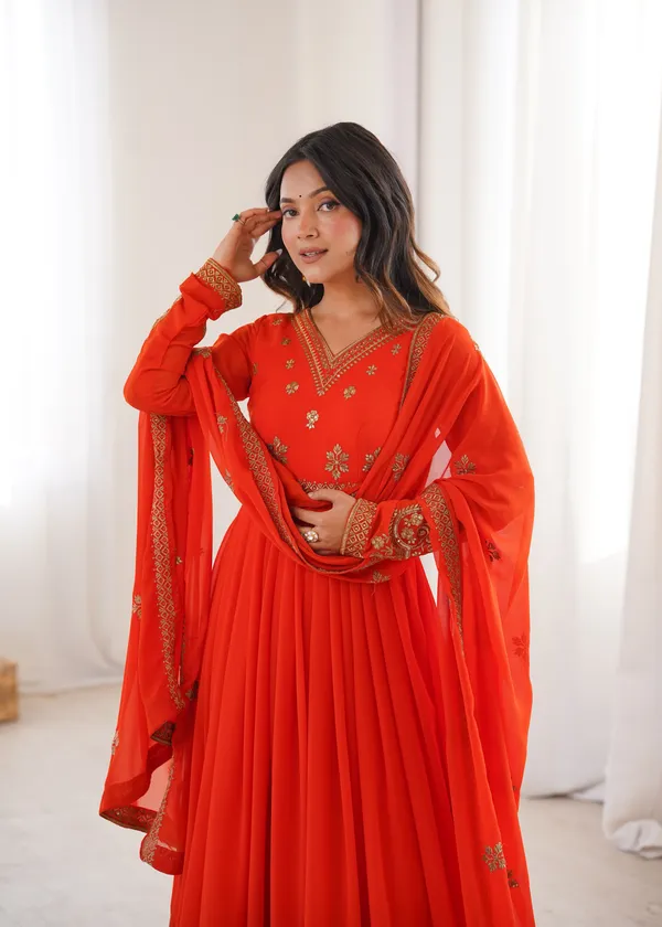 Orange_Color_Anarakli_Dress_in_Georgette_Fabric