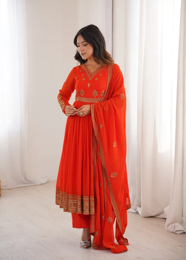 Orange_Color_Anarakli_Dress_in_Georgette_Fabric