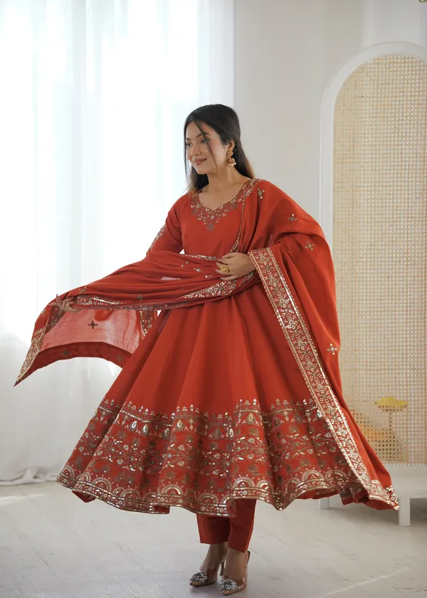 Orange_Color_Anarkali_Dress_in_Silk_Fabric