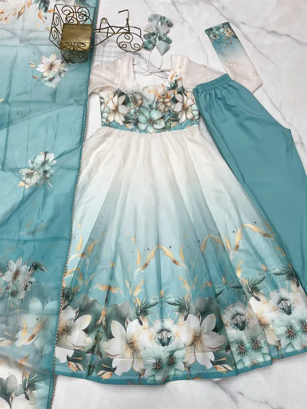 Organja_Silk_Fabric_Fully_Flair_Kali_Pattern_And_Canvas_Patta_With_Duppta_Set_Pent_Ready_To_Wear