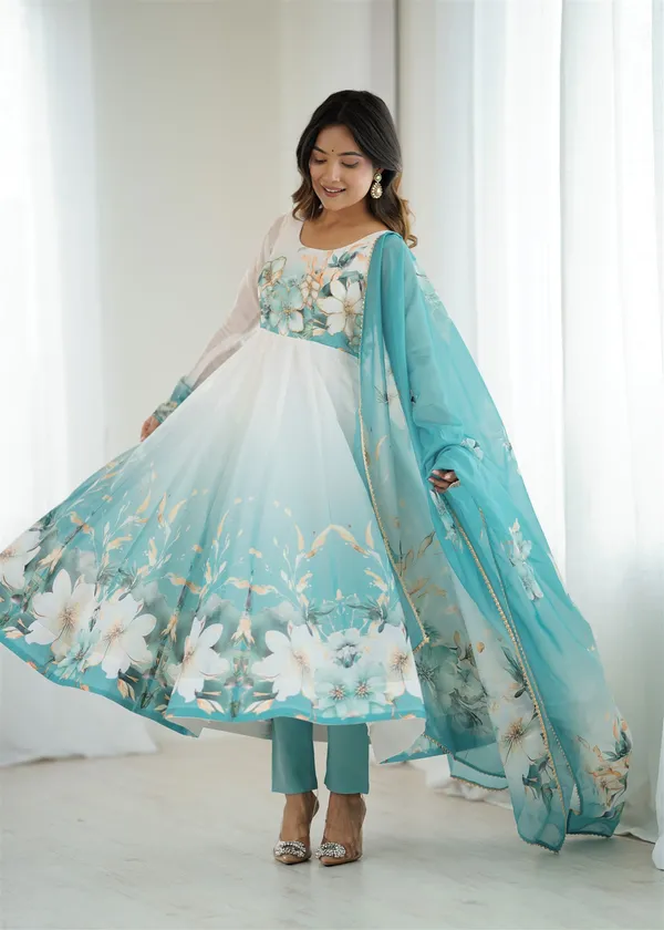 Organja_Silk_Fabric_Fully_Flair_Kali_Pattern_And_Canvas_Patta_With_Duppta_Set_Pent_Ready_To_Wear