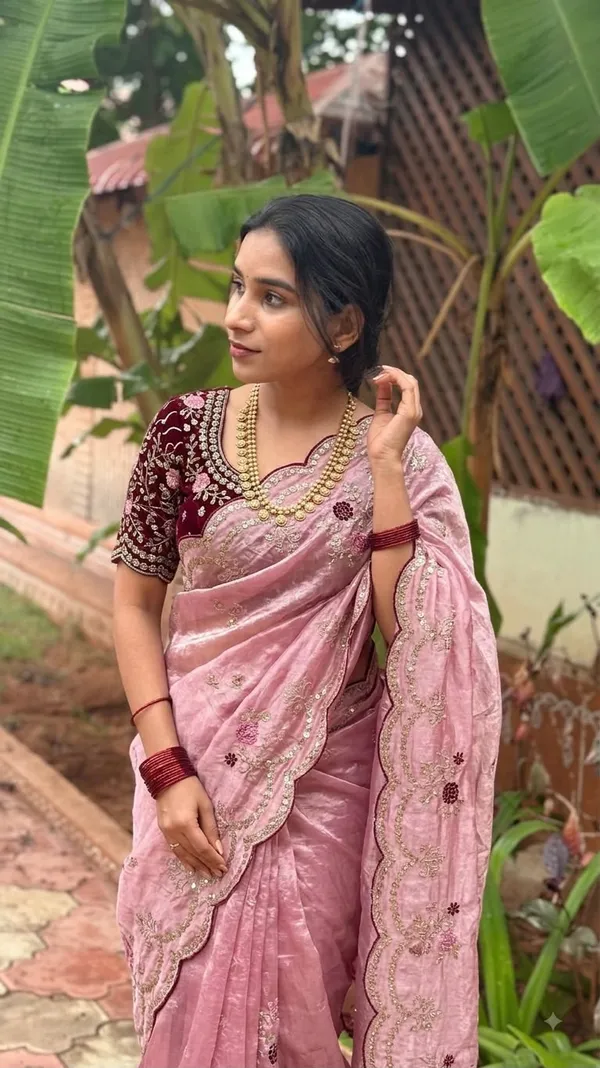 Pink_Color_Pure_Fandy_Satin_Material_With_C_Pallu_Embroidery_Work_