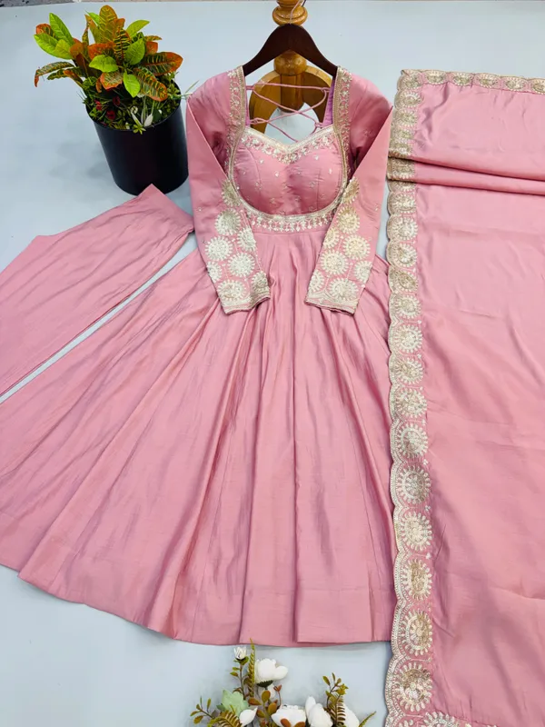 Pink_Elegant_Embroidered_Sequence_Designer_Anarkali_Three_Piece_Set