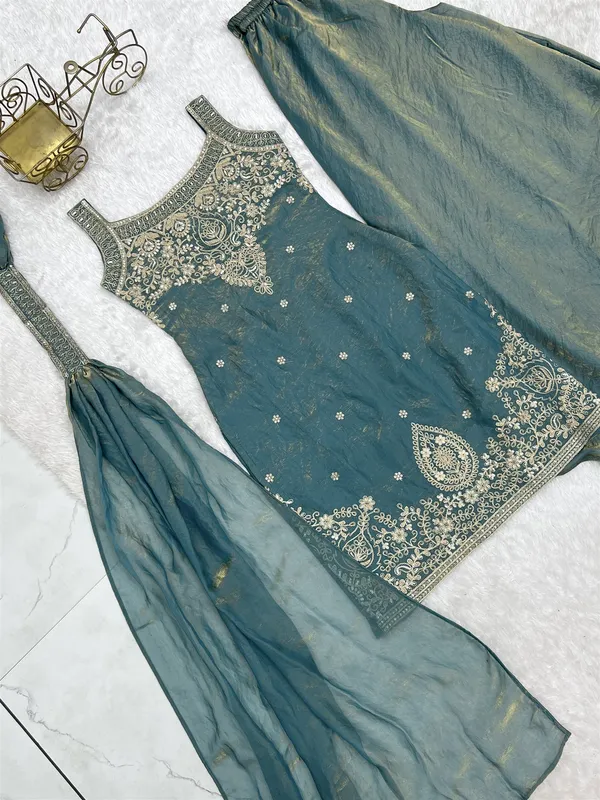 Pure_Soft_Fendy_Silk_Fabric_Top_Sharara_With_Dupatta_Set_Ready_To_Wear