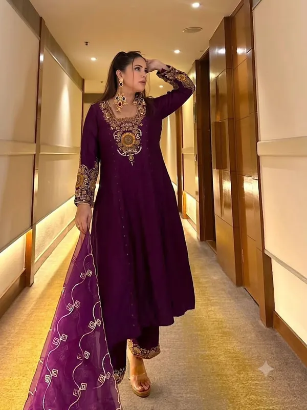 Purple_Color_Anarkali_Suit__in_Vichitra_Silk_Fabric