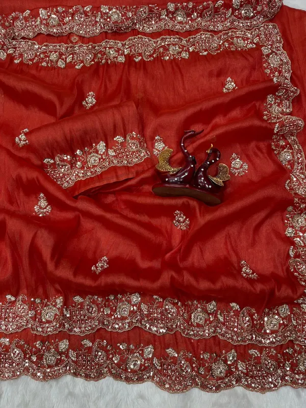 Red_Premium_Soft_Tissue_silk_Designer_Saree_with_Motis_And_Beads_Heavy_Embroidered_Work_