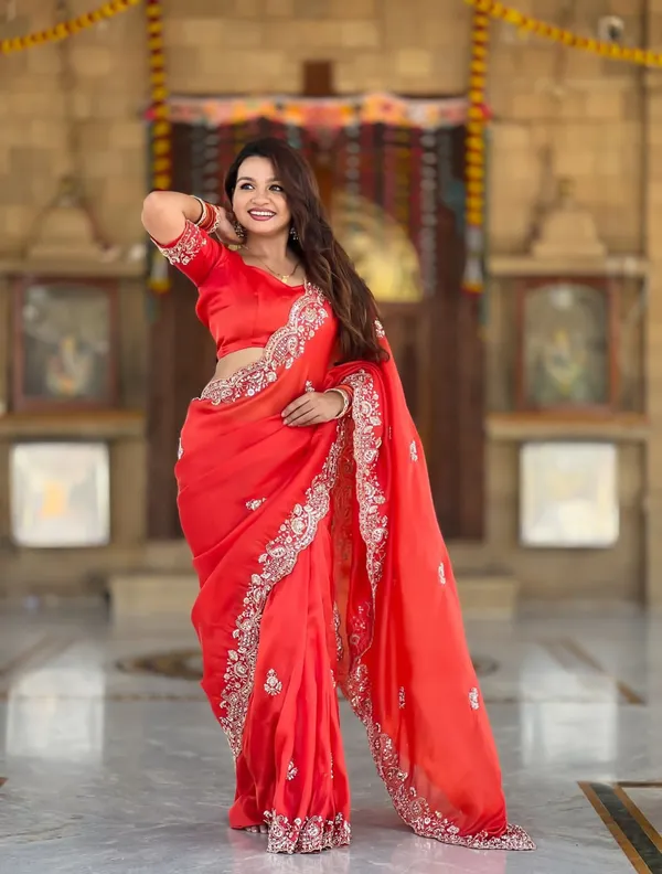 Red_Premium_Soft_Tissue_silk_Designer_Saree_with_Motis_And_Beads_Heavy_Embroidered_Work_