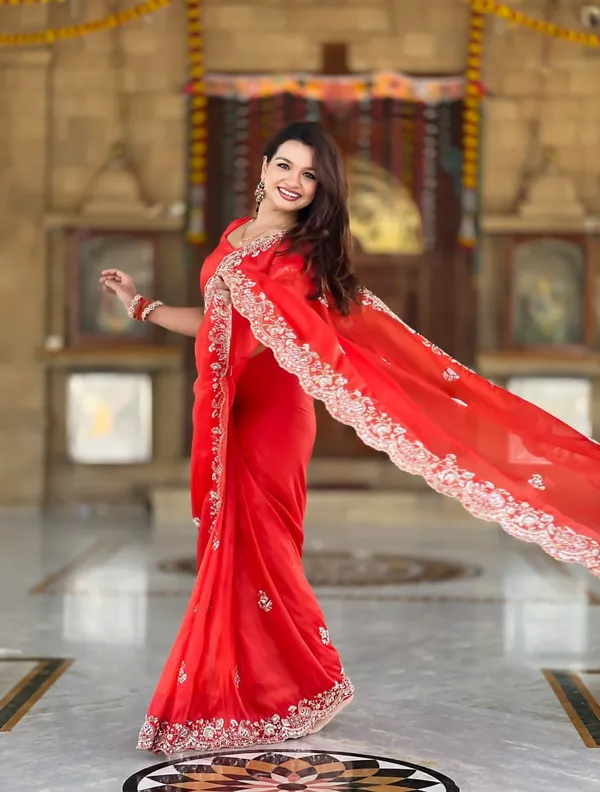 Red_Premium_Soft_Tissue_silk_Designer_Saree_with_Motis_And_Beads_Heavy_Embroidered_Work_