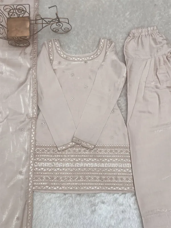Roman_Silk_Fabric_With_Embroidery_Sequence_Dori_And_Jari_Work_Top,_Duppta_Set_With_Farshi_Shalwar_Ready_To_Wear