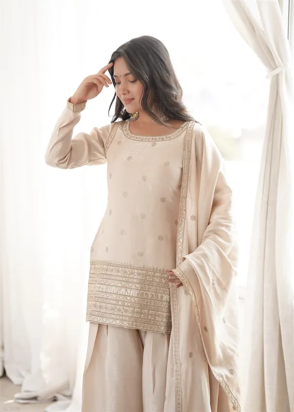 Roman_Silk_Fabric_With_Embroidery_Sequence_Dori_And_Jari_Work_Top,_Duppta_Set_With_Farshi_Shalwar_Ready_To_Wear