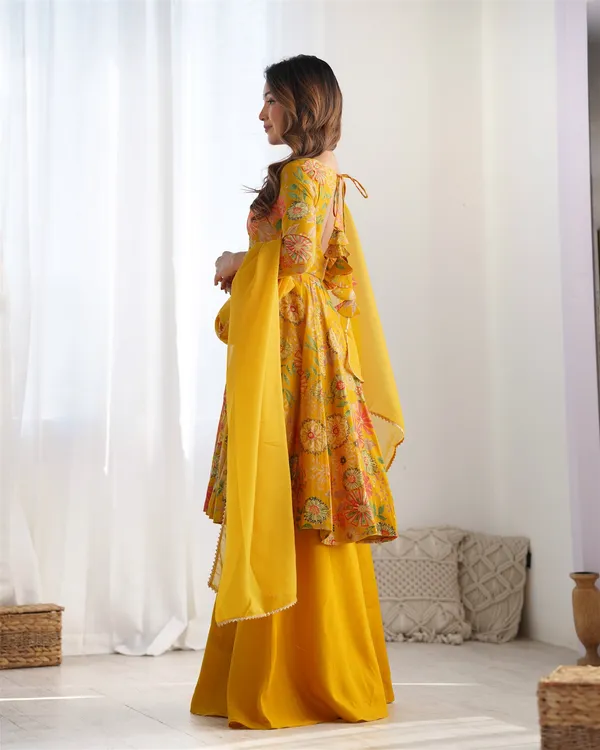 Roman_silk_Chanderi_Discharge_Print_Fabric_Fully_Flair_Kediya_Style_Kurta_With_Duppta_Set_Palazzo_Ready_To_Wear