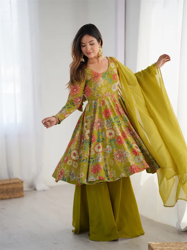Roman_silk_Chanderi_Discharge_Print_Fabric_Fully_Flair_Kediya_Style_Kurta_With_Duppta_Set_Palazzo_Ready_To_Wear