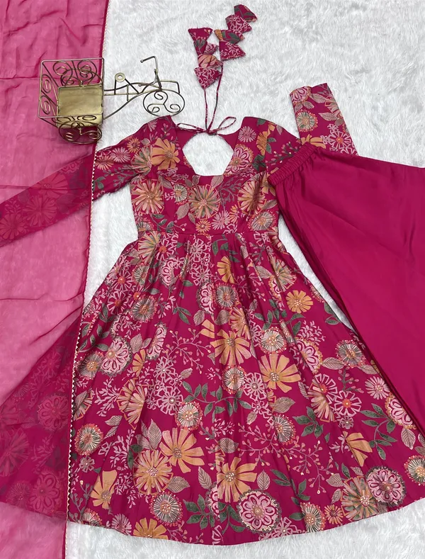 Roman_silk_Chanderi_Discharge_Print_Fabric_Fully_Flair_Kediya_Style_Kurta_With_Duppta_Set_Palazzo_Ready_To_Wear