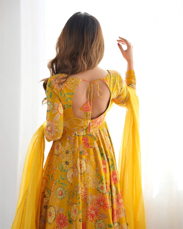 Roman_silk_Chanderi_Discharge_Print_Fabric_Fully_Flair_Kediya_Style_Kurta_With_Duppta_Set_Palazzo_Ready_To_Wear