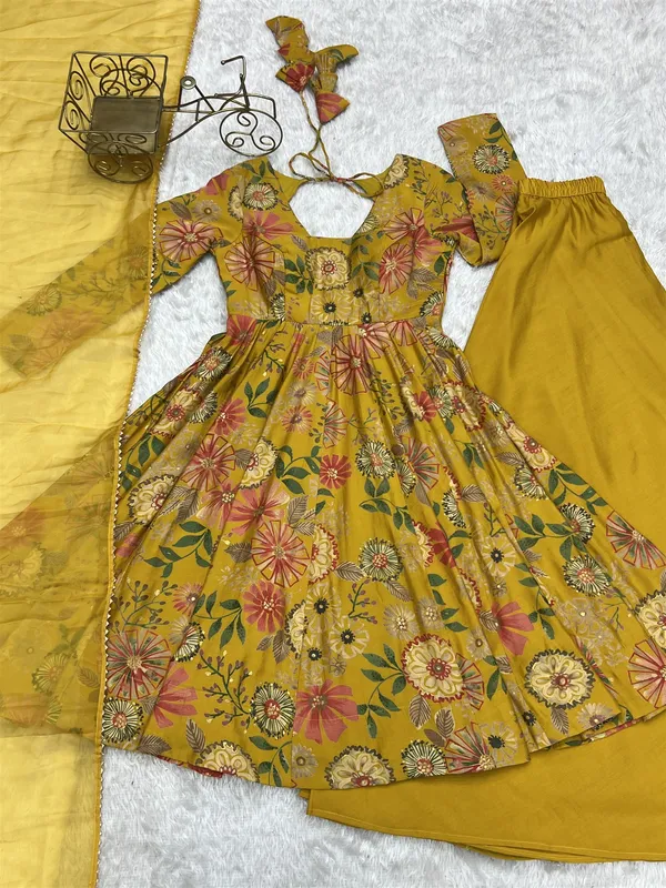 Roman_silk_Chanderi_Discharge_Print_Fabric_Fully_Flair_Kediya_Style_Kurta_With_Duppta_Set_Palazzo_Ready_To_Wear
