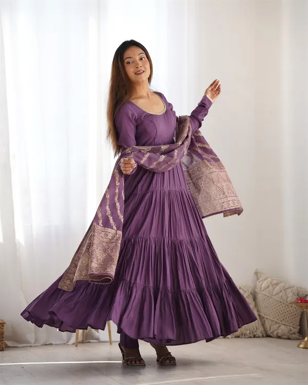 Roman_silk_Chanderi_Fabric_Fully_Flair_Anarkali_With_Duppta_Set_Pent_Ready_To_Wear
