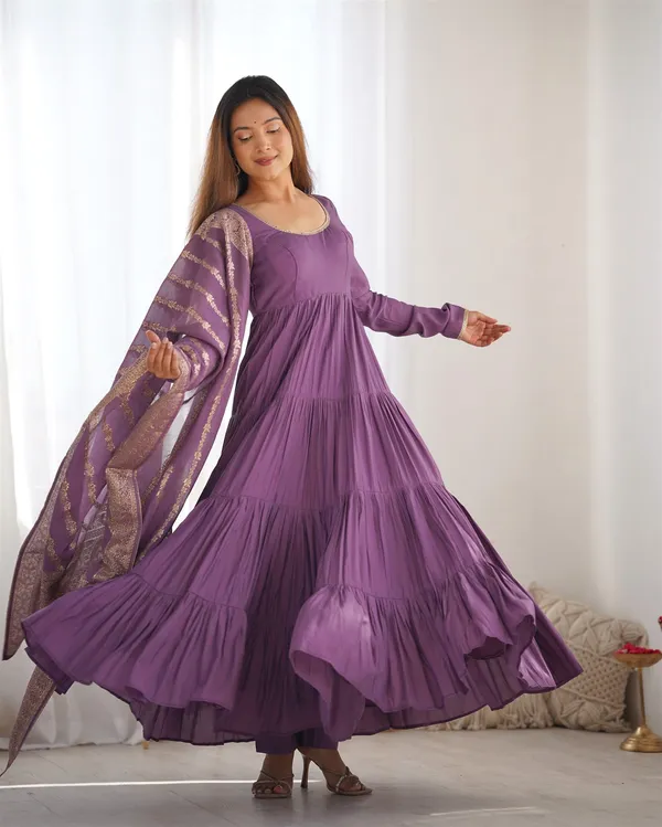 Roman_silk_Chanderi_Fabric_Fully_Flair_Anarkali_With_Duppta_Set_Pent_Ready_To_Wear