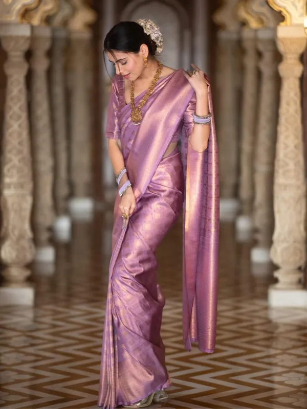 Purple_Silk_Blend_Woven_Banarasi_Saree_For_Women