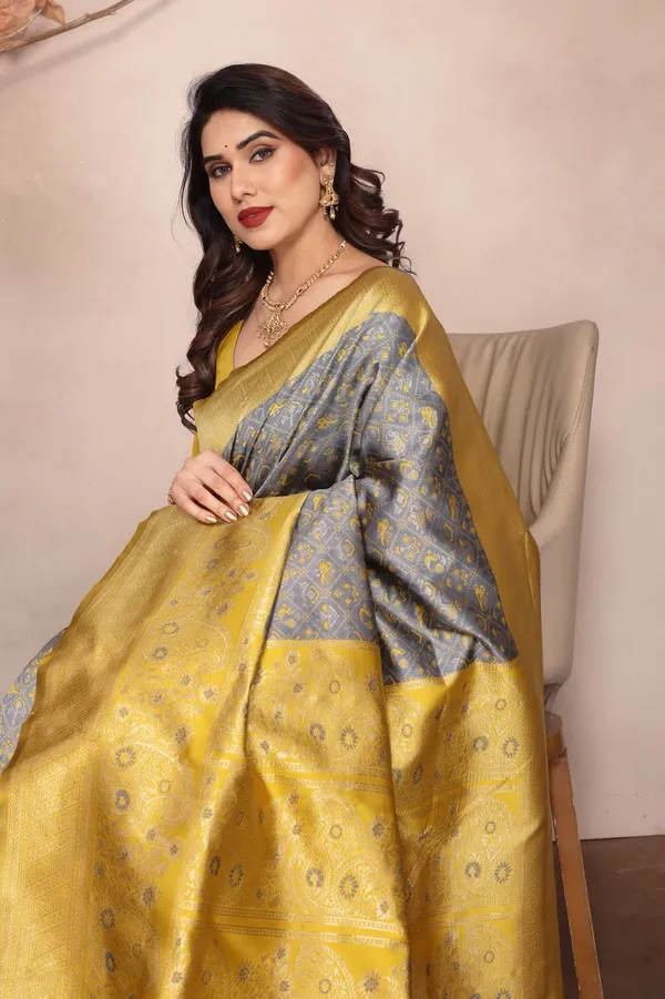 Grey_Yellow_Cotton_Silk_Woven_Banarasi_Regular_Saree_For_Women