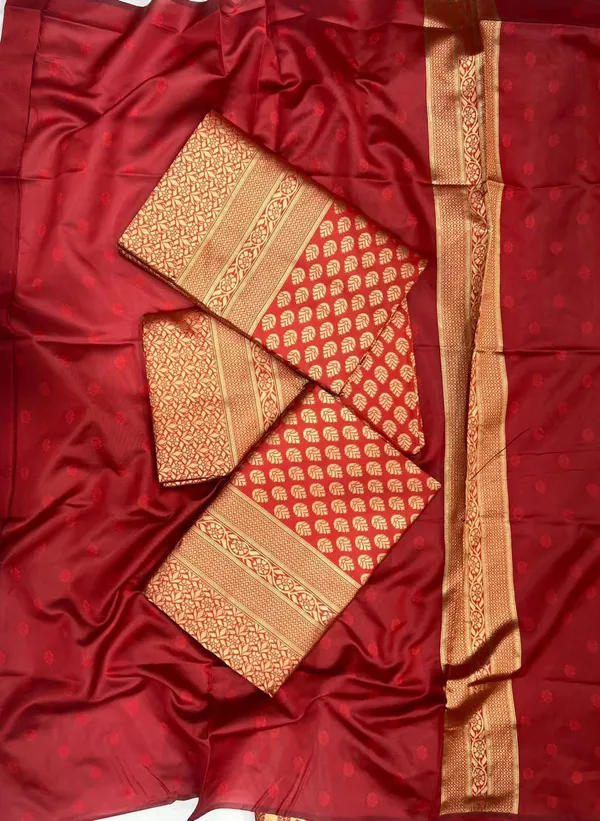 Red_Cotton_Silk_Woven_Banarasi_Saree_For_Women_(Pack_Of_8)