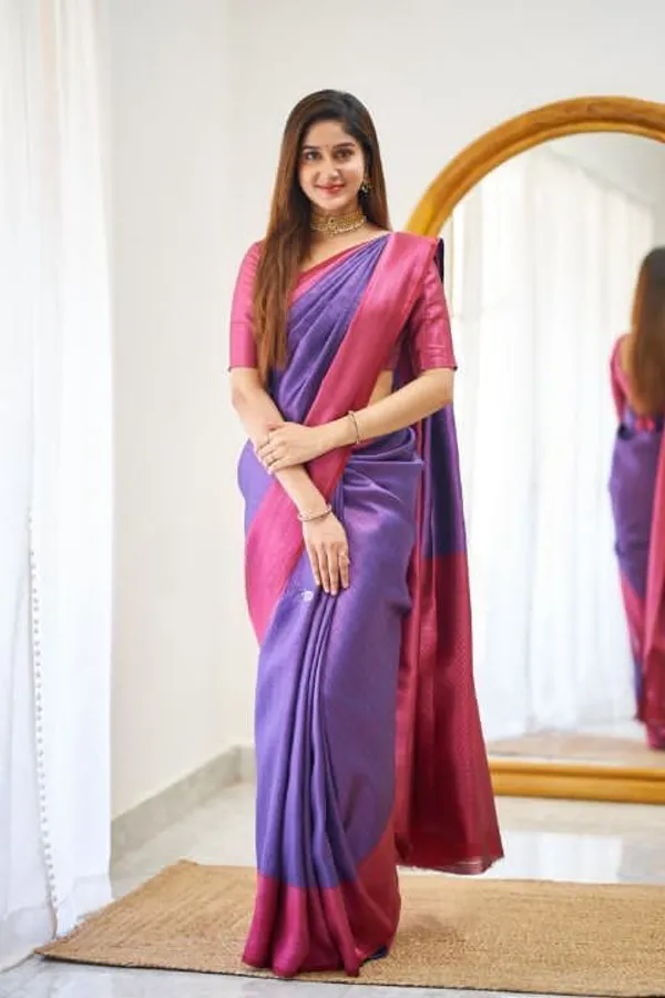 Purple_Cotton_Silk_Woven_Solid_Banarasi_Saree_For_Women