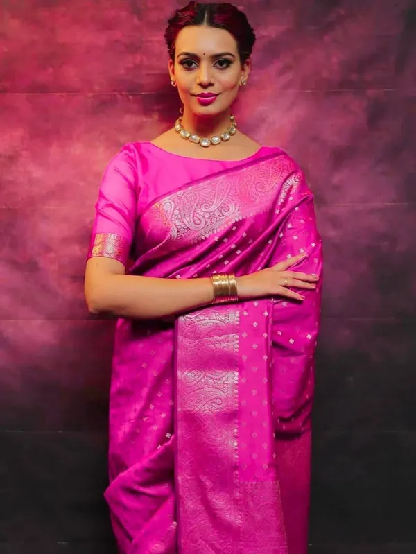 Pink_Cotton_Silk_Jacquard_Woven_Banarasi_Saree_For_Women
