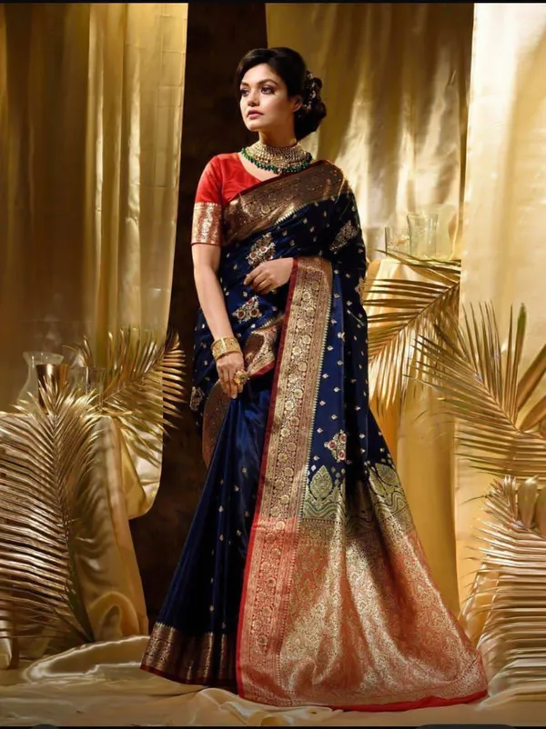 Blue_Red_Cotton_Silk_Banarasi_Paisley_Floral_Woven_Saree_For_Women