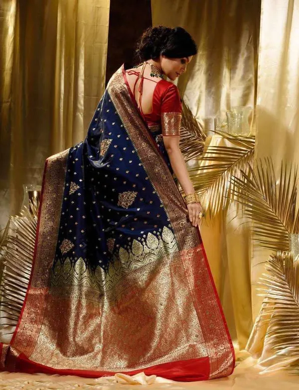 Blue_Red_Cotton_Silk_Banarasi_Paisley_Floral_Woven_Saree_For_Women