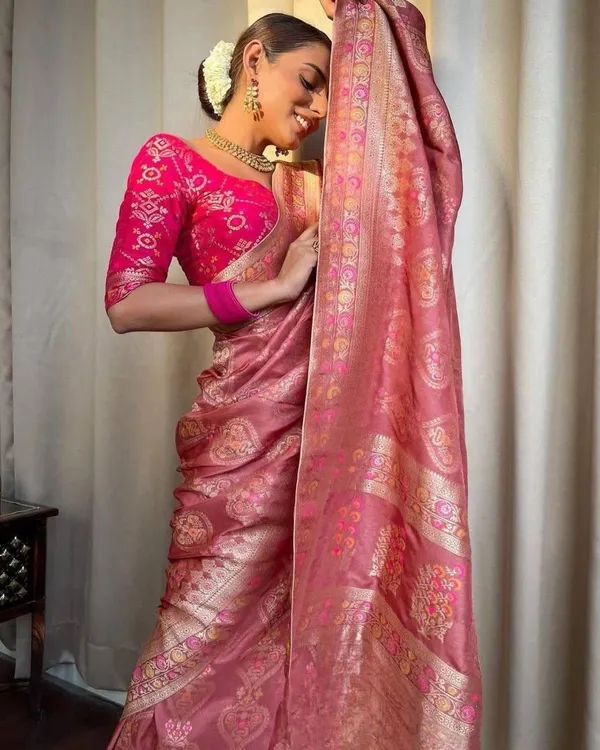 Pink_Cotton_Silk_Banarasi_Woven_Regular_Saree_For_Women