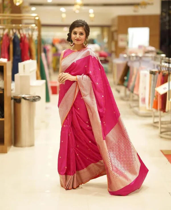 Pink_Cotton_Silk_Woven_Self_Design_Banarasi_Saree_For_Women