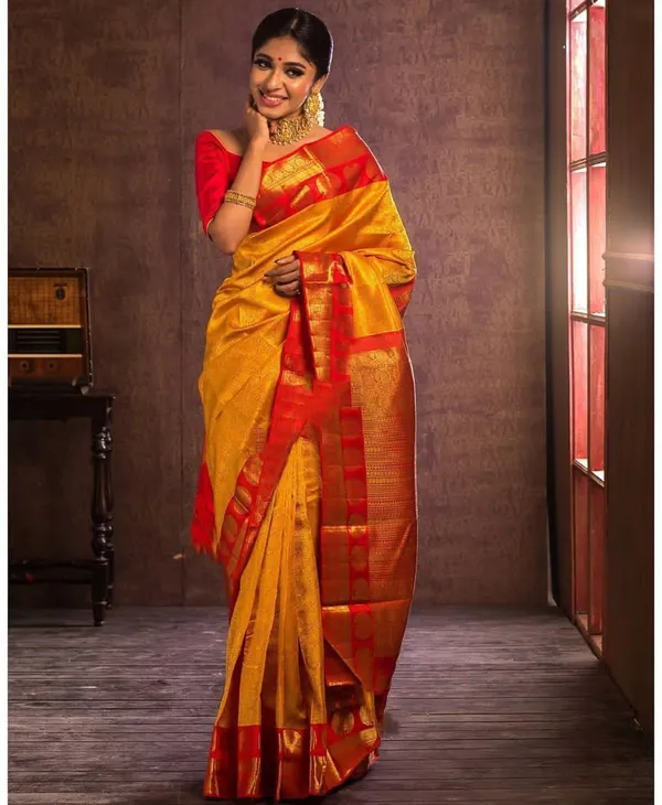 Yellow_Cotton_Silk_Self_Design_Woven_Banarasi_Saree_For_Women