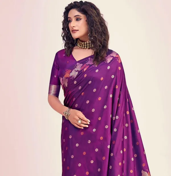 Purple_Pure_Silk_Jacquard_Banarasi_Saree_For_Women