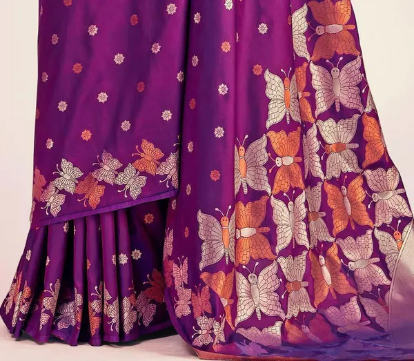 Purple_Pure_Silk_Jacquard_Banarasi_Saree_For_Women