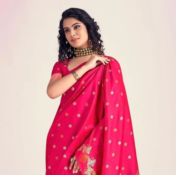 Pink_Pure_Silk_Woven_Banarasi_Jacquard_Saree_For_Women