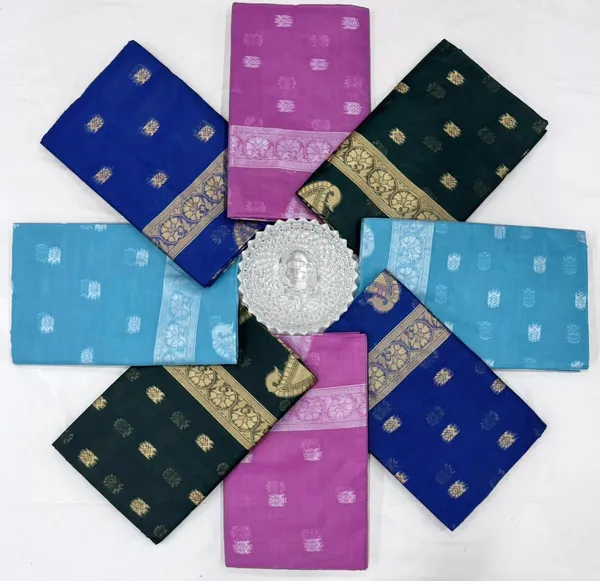 Blue_Linen_Self_Design_Woven_Banarasi_Saree_For_Women