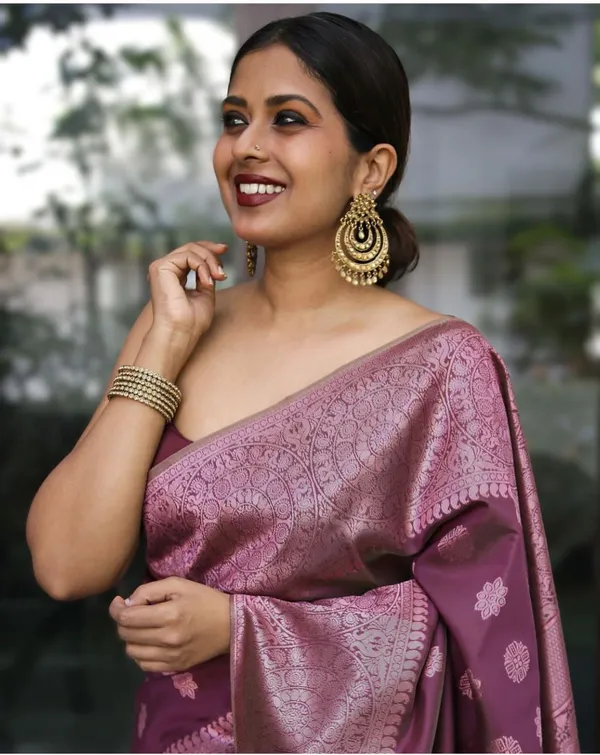 Purple_Cotton_Silk_Jacquard_Woven_Banarasi_Saree_For_Women