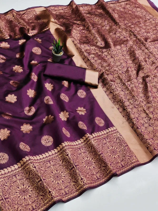 Purple_Cotton_Silk_Jacquard_Woven_Banarasi_Saree_For_Women
