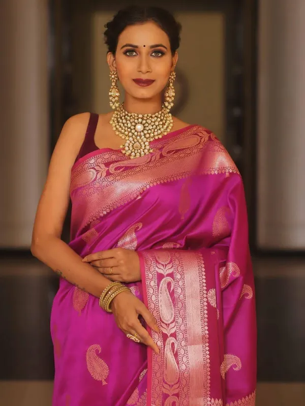 Pink_Cotton_Silk_Paisley_Woven_Banarasi_Saree_For_Women