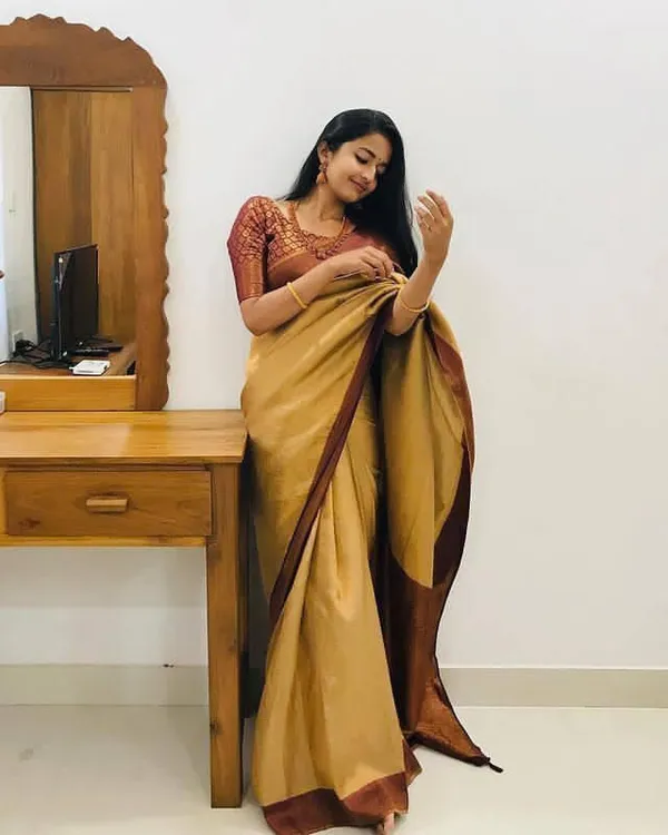 Maroon_Cotton_Silk_Plain_Woven_Banarasi_Saree_For_Women