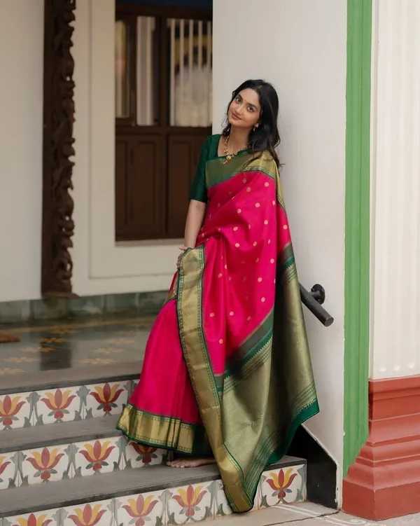 Multicolor_Dupion_Silk_Woven_Jacquard_Banarasi_Saree_For_Women