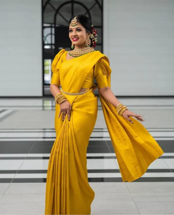 Yellow_Cotton_Silk_Self_Design_Banarasi_Saree_For_Women