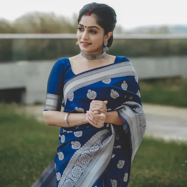 Blue_Cotton_Silk_Woven_Banarasi_Saree_For_Women