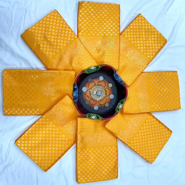 Yellow_Cotton_Silk_Printed_Temple_Border_Banarasi_Saree_For_Women