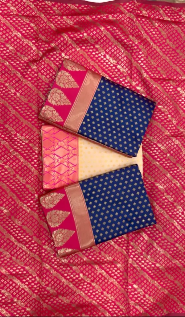 Blue_Cotton_Silk_Geometric_Jacquard_Woven_Saree_For_Women