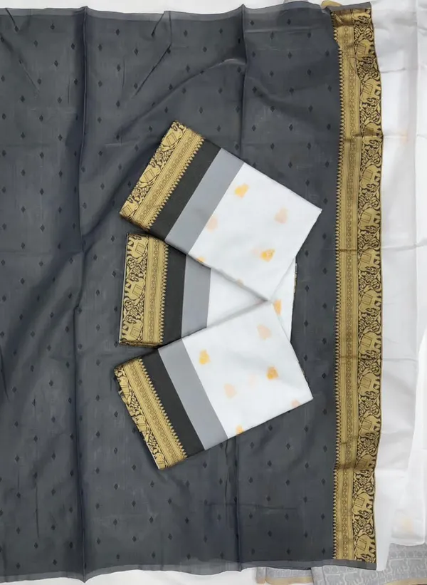 Cream_White_Cotton_Silk_Jacquard_Regular_Saree_For_Women