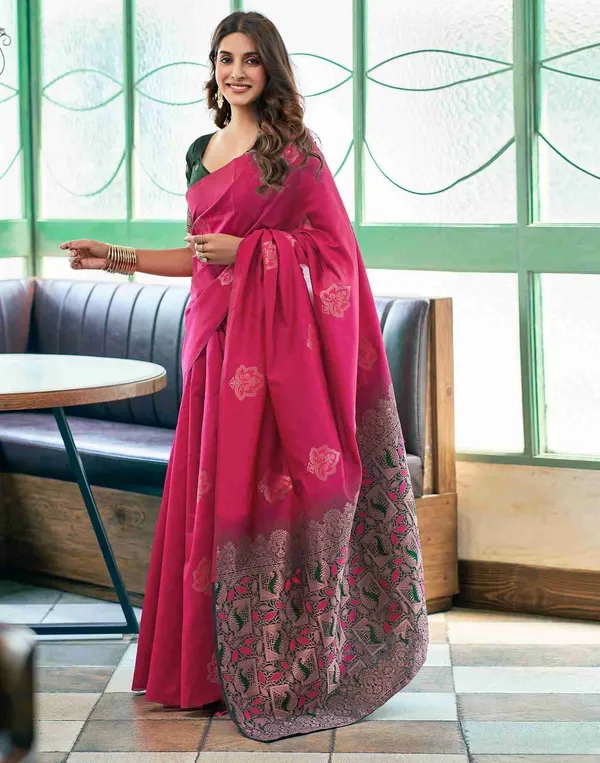 Pink_Cotton_Silk_Woven_Banarasi_Regular_Saree_For_Women