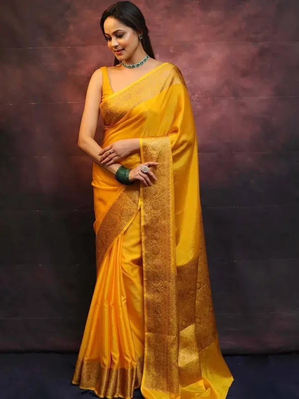 Blue_Cotton_Silk_Floral_Woven_Banarasi_Saree_For_Women
