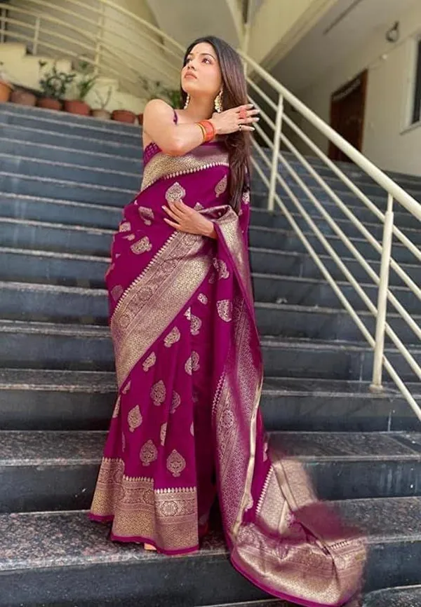 Purple_Cotton_Silk_Jacquard_Woven_Banarasi_Saree_For_Women
