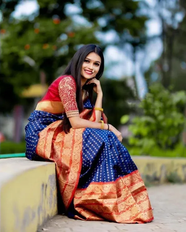 Blue_Cotton_Silk_Printed_Woven_Banarasi_Saree_For_Women