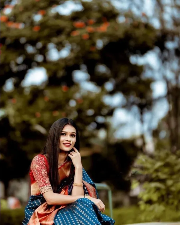 Blue_Cotton_Silk_Printed_Woven_Banarasi_Saree_For_Women